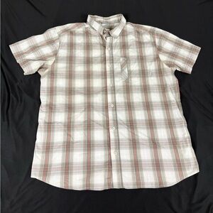 Columbia Omni Wick Mens Multicolor Plaid Short Sleeve Button Up Shirt XL
